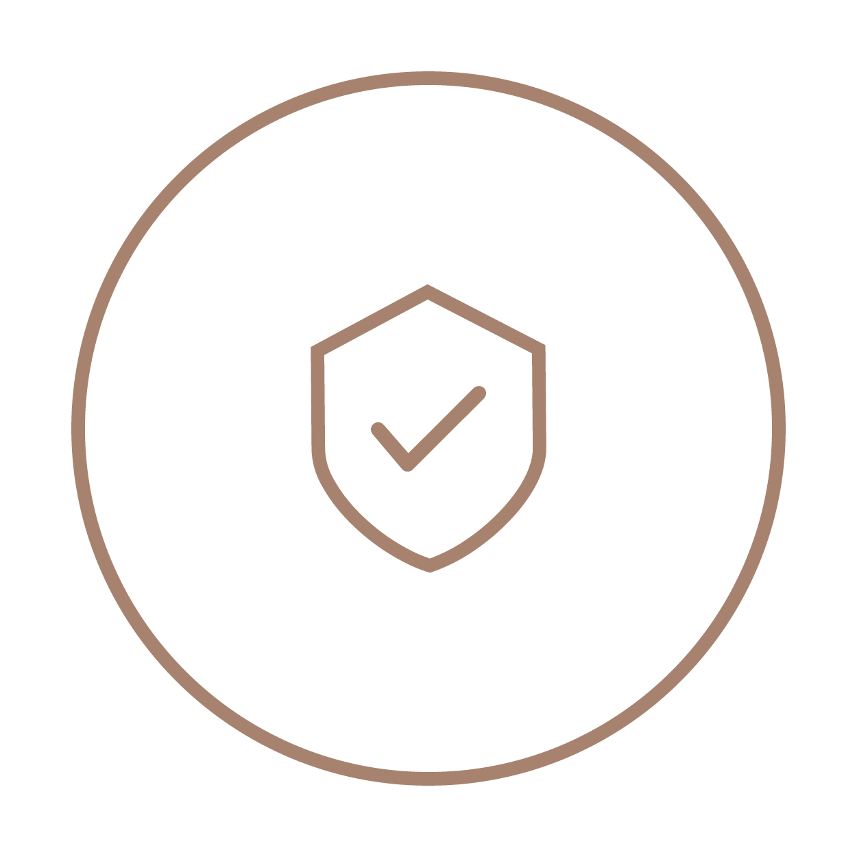 Shield symbol with check mark